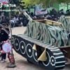 Virral di Medsos!! Hadirnya Tank Tempur Warnai Aksi Demonstrasi Siswa SMAN 1 Kampak
