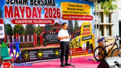 Sambut May Day 2026, Disnakertrans Tulungagung Perkuat Sinergi Lewat Senam Bersama dan Gebyar Hadiah