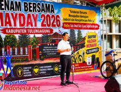 Sambut May Day 2026, Disnakertrans Tulungagung Perkuat Sinergi Lewat Senam Bersama dan Gebyar Hadiah